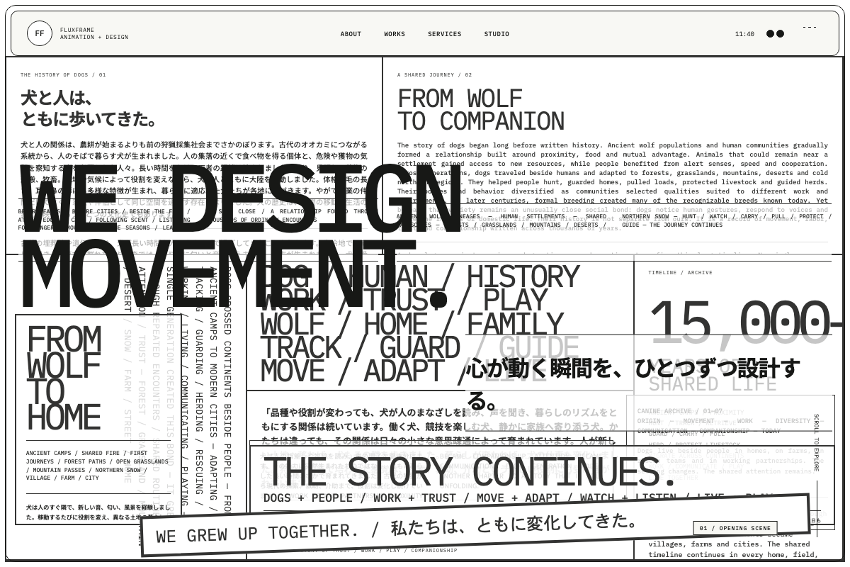 FLUXFRAME Webサイト